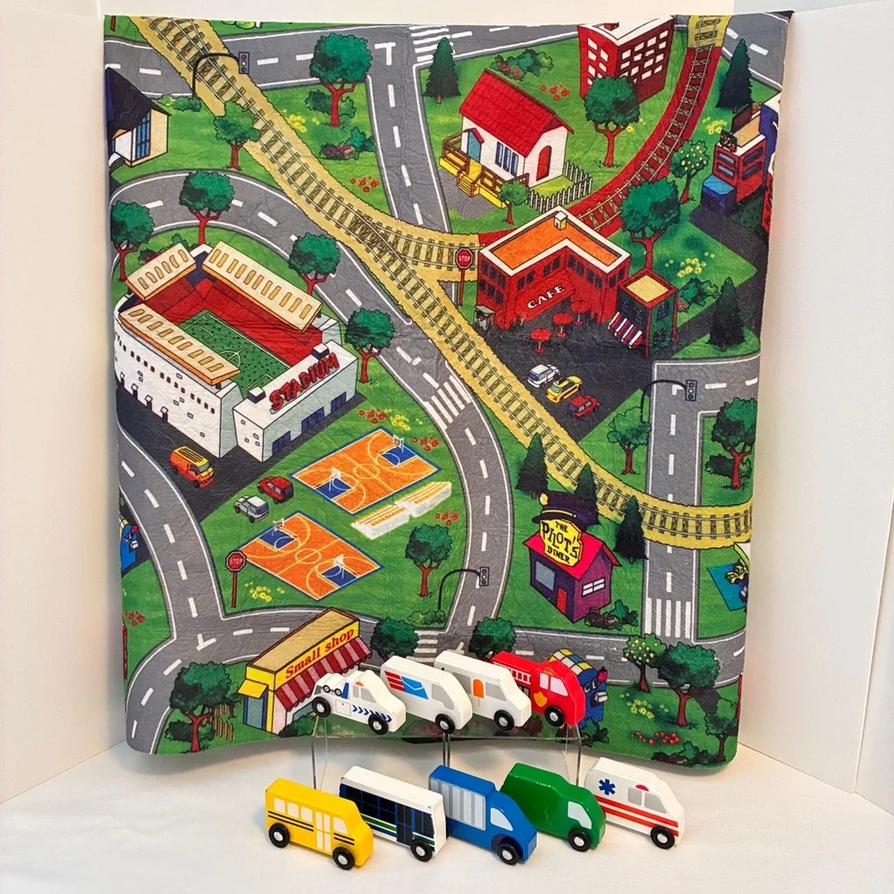 Melissa & Doug Town Vehicles & Roadway Activity Playmat